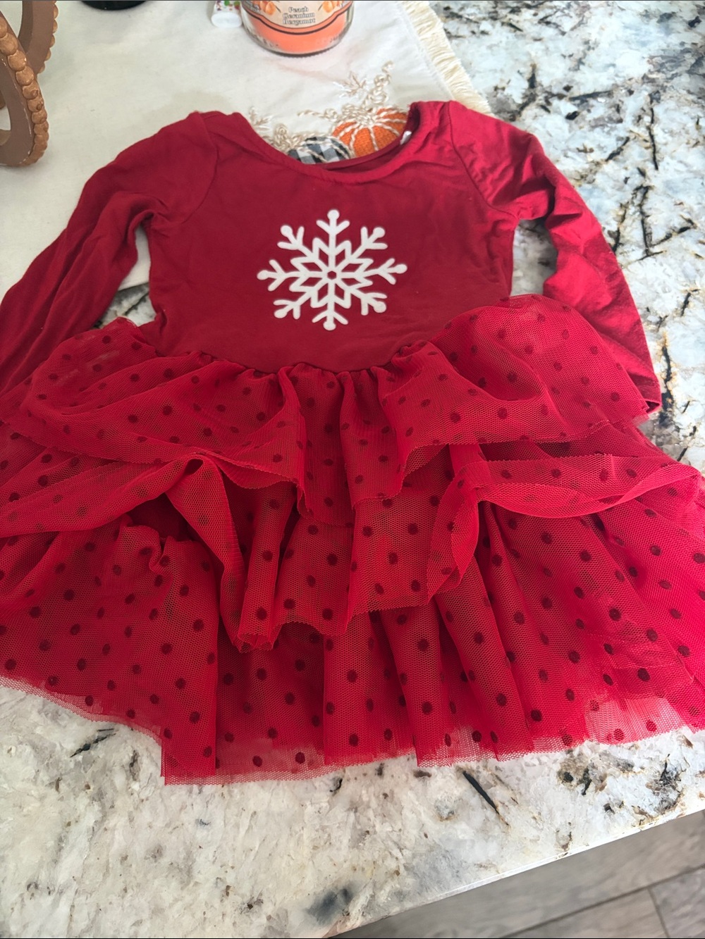 Little Sleepies Red Snowflake Tutu Dress
